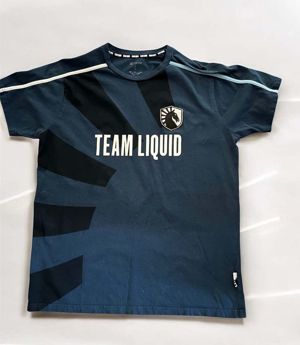 Team Liquid Esports Jersey Size L Blue Black Short Sleeve